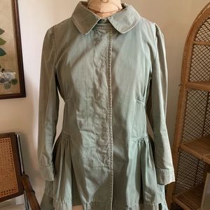 Marni green army jacket with pleating 100% cotton